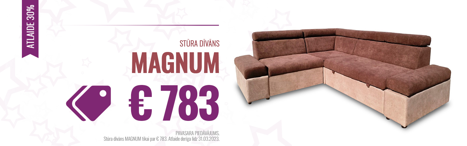DAUDZMEBELES.LV: Stūra dīvāns Magnum